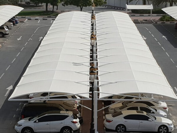 Double Hanging Top Support Cantilever Car Parking Shades